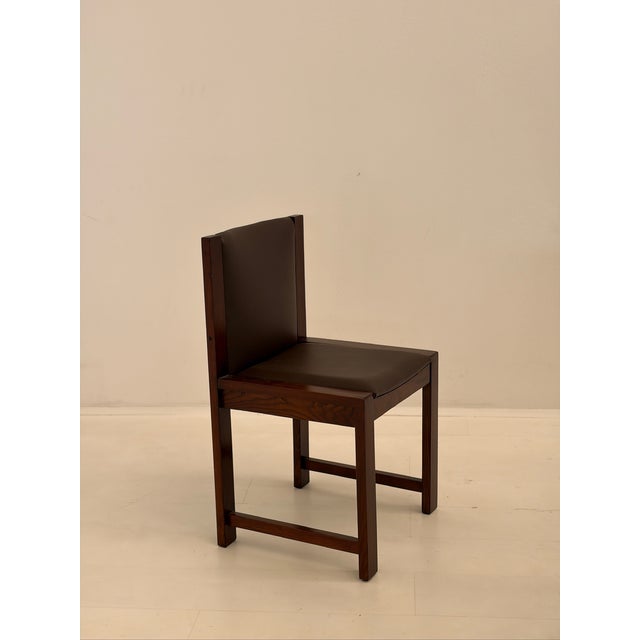 Vintage Wooden and Skai Chairs, 1960s, Set of 6 For Sale - Image 4 of 18