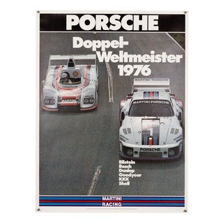 Porsche Martini Racing Double World Champions Poster from Advertising Agency Strenger, 1976 For Sale