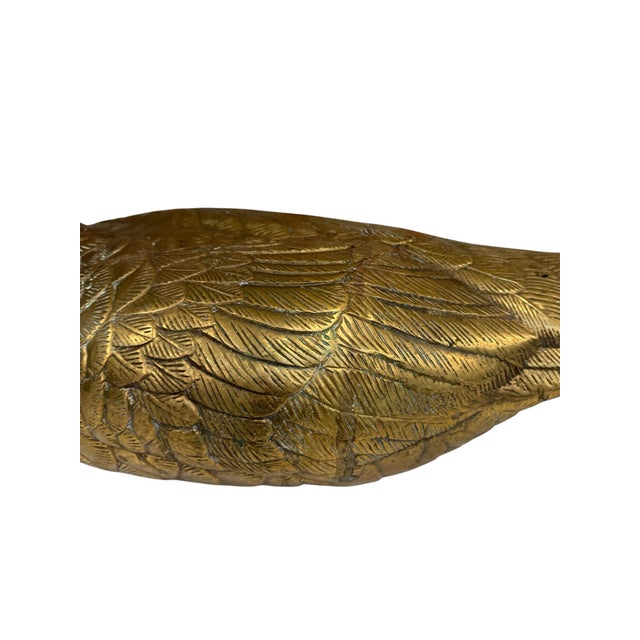 Brass Vintage Large Brass Swan by Fritz Brass For Sale - Image 8 of 10