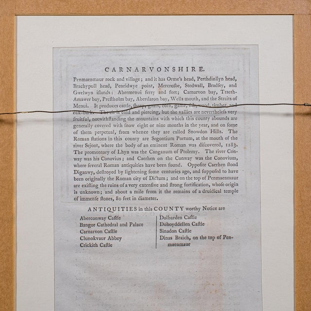 Antique Dual Sided Carnarvonshire Map, Atlas Excerpt, North Wales, Cartography For Sale - Image 6 of 12