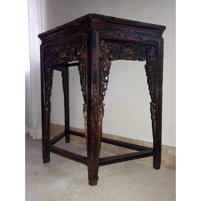 Chinese Console Table in Lacquered Wood For Sale - Image 4 of 11
