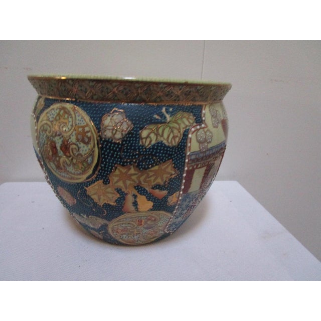 20th Century Famille Rose Gilt Jardiniere, Carp Fish For Sale In Los Angeles - Image 6 of 6