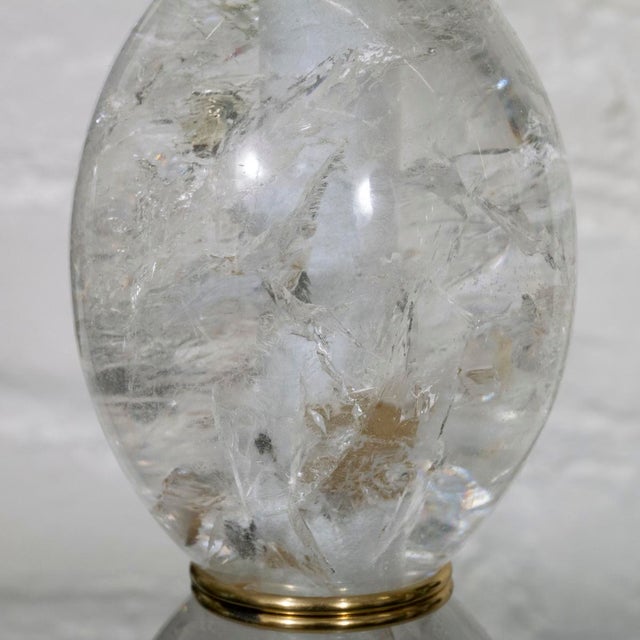 Pair of rock crystal table lamps For Sale In New York - Image 6 of 7