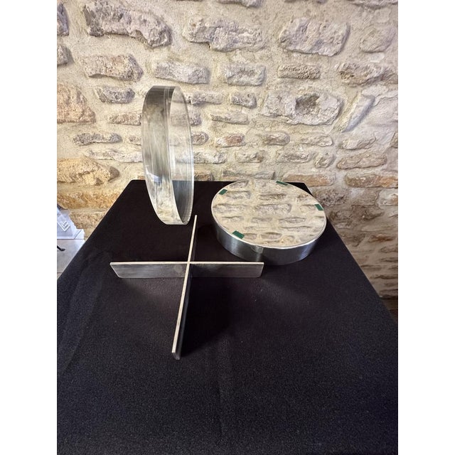 Vintage Silver-plated Metal & Methacrylate, 1960s For Sale - Image 6 of 16