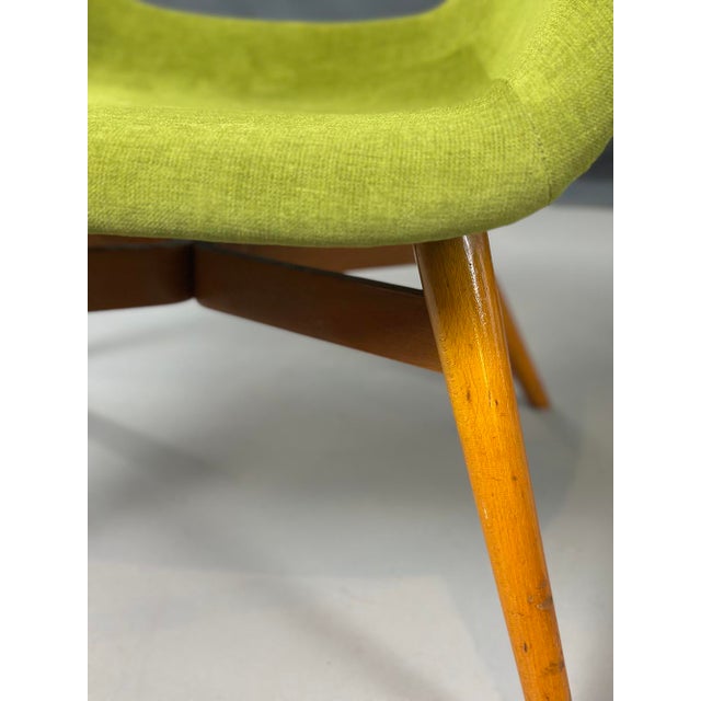 Lime Set of Mid-Century Modern Armchairs by Miroslav Navrátil, Czech Republic, 1950s For Sale - Image 8 of 11
