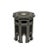Diego Wooden and Inlay Side Table with Star Motif and Inlaid Bone Detail Length: 14" Width: 14" Height: 18"