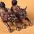 This is a matched pair of antique gilt bronze sculptures depicting Qilin, mythical hooved creatures revered in traditional...