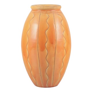 Ceramic Vase in Uranium Glaze from Kähler, Denmark. 1930s For Sale
