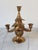Vintage brass Christmas tree candle holder. Holds 5 taper candles. No makers mark. Some patina.