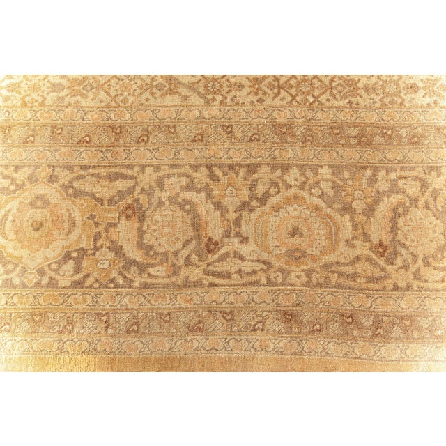One-of-a-Kind Antique Persian Tabriz Handmade Wool Rug For Sale In New York - Image 6 of 9