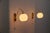 Pair of Large Mid-Century Modern Wall Lamps in Brass and Opaline Glass, 1950s The depth varies between 21 cm and 34 cm...