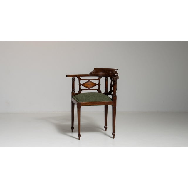 19th Century France Victorian Red Wood Armchair For Sale - Image 10 of 10