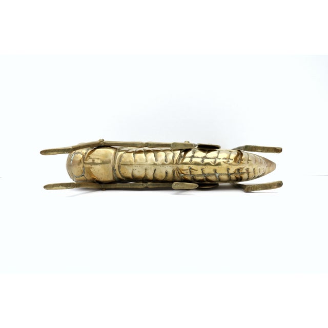 Brass Large Vintage Brass Grasshopper For Sale - Image 8 of 9