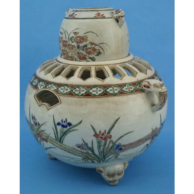 Japanese Ceramic Kōro Incense Burner, 1800s, Set of 2 For Sale - Image 3 of 18