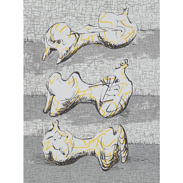 Henry Moore (1898-1986) Three Reclining Figures Original color lithograph On wove paper, 24 x 31 cm (approx. 9 x 12...