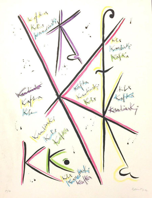 Rafael Alberti, Letter K, Lithograph, 1972