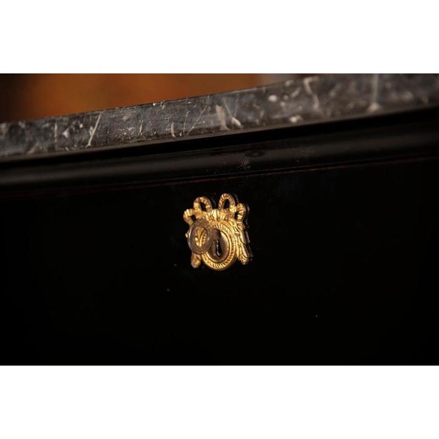Black French Napoleon III Weekly Chest in Black Ebonized Wood, 1890 For Sale - Image 8 of 14