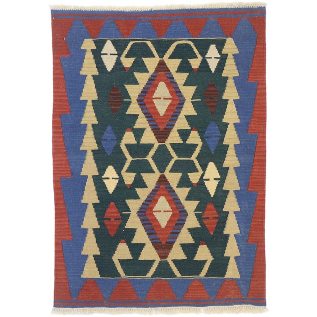 Vintage Persian Shiraz Kilim Rug - 02'11 X 04'01. For Sale - Image 9 of 9