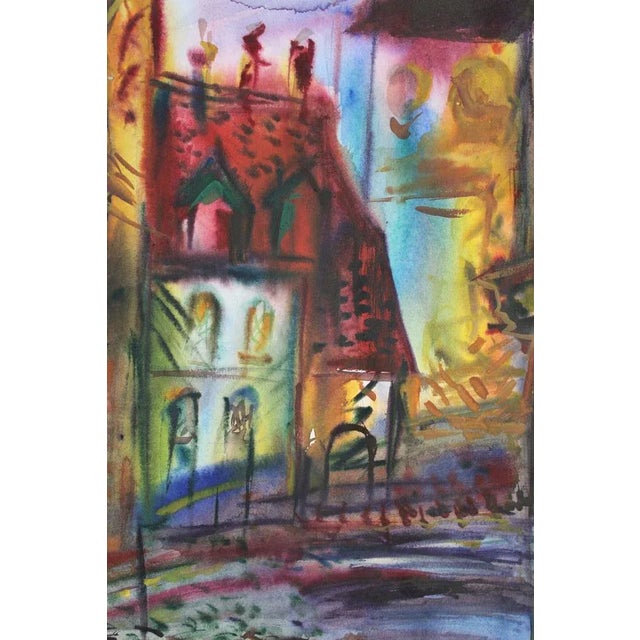 Paper Malda Muizule, Old City, 1965, Watercolor on Paper For Sale - Image 7 of 8