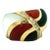 1990s Italian 14k Gold Mother-of-Pearl, Carnelian, Onyx & Diamond Statement Ring, Size 6.5 For Sale