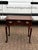 Metal Georgian Walnut Lowboy with Brass Handles For Sale - Image 7 of 14