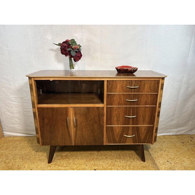 Mid-Century Modern Walnut Cocktail Cabinet attributed to František Jirák for Tatra Nábytok, 1960s For Sale - Image 11 of 12