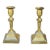 Late 19th Century Handcrafted Well-Detailed Italian Brass Candlesticks- S/2 For Sale