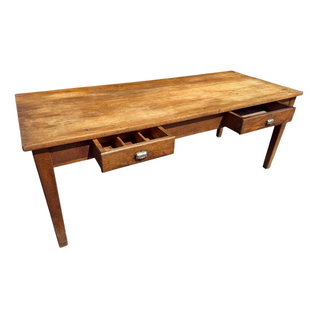 Antique French Farmhouse Table in Oak, 1900 For Sale