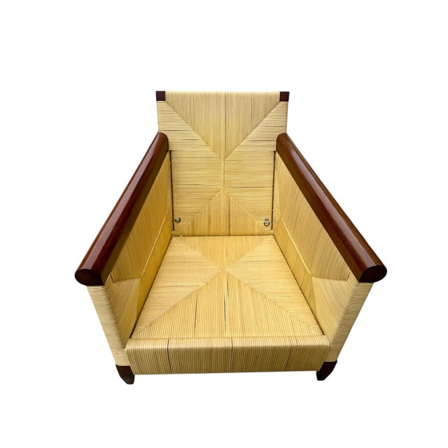 John Hutton for Donghia Merbau Rattan Coastal Loungers- A Pair For Sale - Image 9 of 12