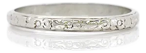 Vintage Belais Wedding Band, Leon to Jane 10-26-35, Size 5.5, 14k