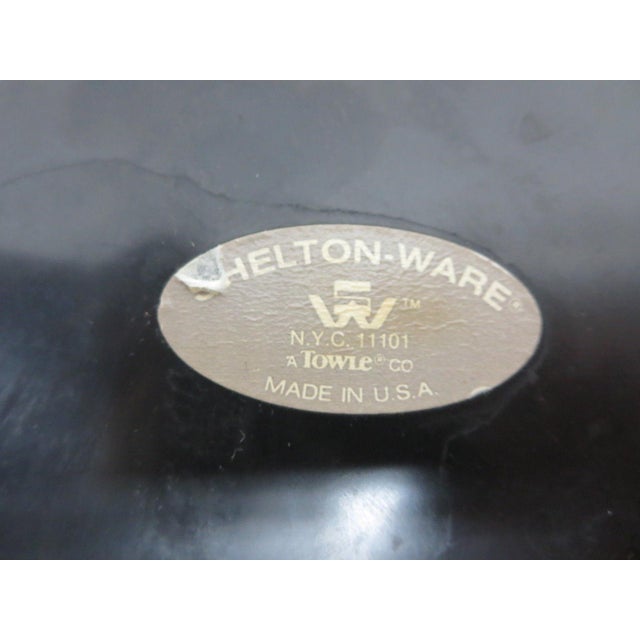 Vintage Shelton Ware Mid-Century Black Vinyl & Lucite Ice Bucket For Sale - Image 4 of 4