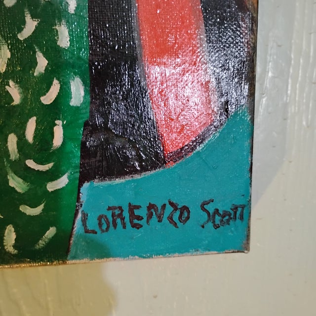 Folk Art Original Lorenzo Scott Oil Painting For Sale - Image 3 of 4