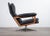 Black Swivel Armchair attributed to André Vandenbeuck for Strässle, 1960s For Sale - Image 8 of 12