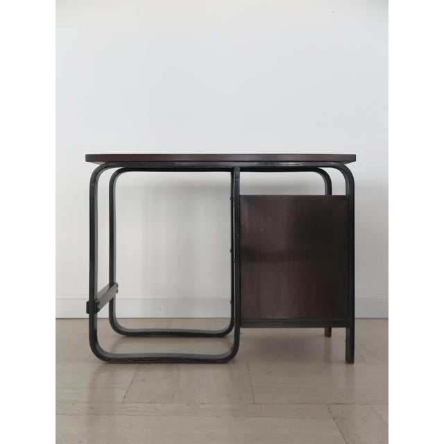 Mid-Century Modern Small Writing Desk by Giuseppe Pagano for Gino Maggioni, Italy, 1940s For Sale - Image 3 of 13