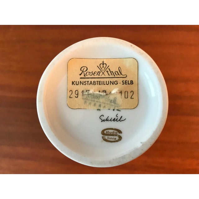 Rosenthal Germany Vintage 1960s Porcelain Vase by Werner Schreib for Rosenthal Studio Line For Sale - Image 4 of 6