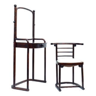 Dressing Table Model 1134 and Armchair by Josef Hoffmann for Jacob & Josef Kohn, Vienna, 1906, Set of 2 For Sale