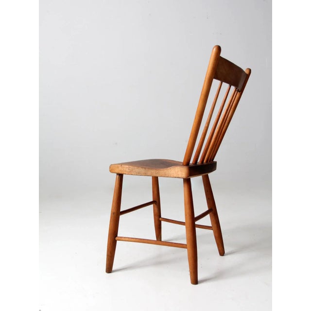 Brown Antique Primitive Farmhouse Chair For Sale - Image 8 of 12