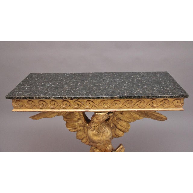 Antique Early 20th Century Gilt and Marble Top Console Table, 1920s For Sale - Image 4 of 15