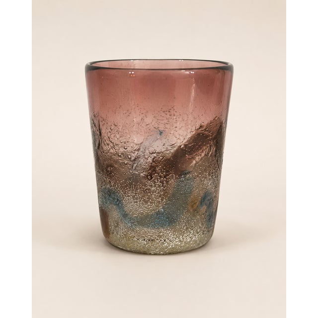 Ryukyu Bubble Glass Tumblers by Seiichiro Inamine, Set of 2 For Sale - Image 13 of 13