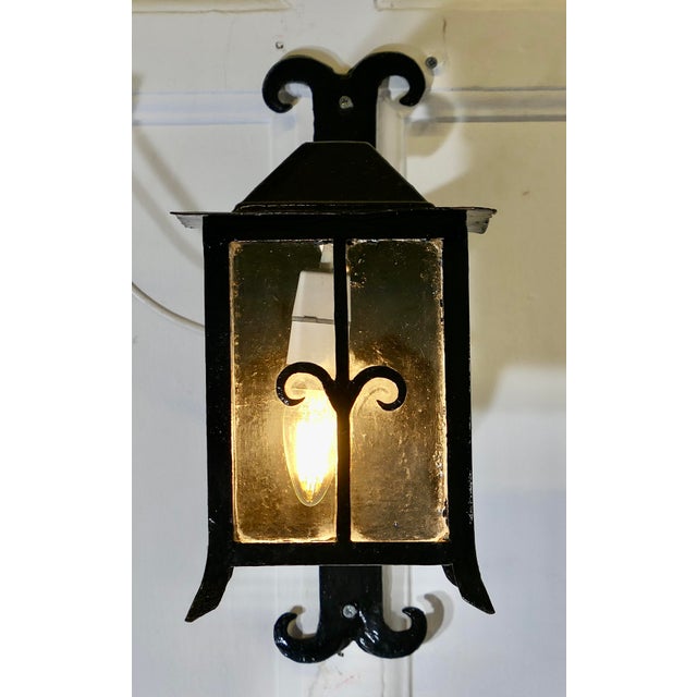 Large Traditional Wall Lantern, 1940s For Sale - Image 3 of 7