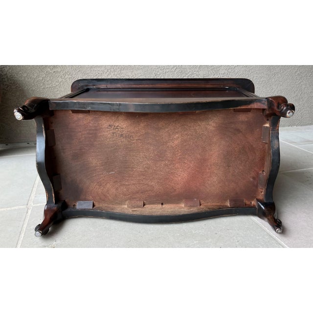 Wood Mid 20th-Century French Provincial-Style Mahogany Chairside/Bedside Cabinet & Media Storage Table For Sale - Image 7 of 18