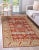 6x9 Penelope Traditional Coral Geometric Medallion Hand Knotted Wool Carpet Rug For Sale In New York - Image 6 of 9