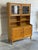 Wood In Style of Henning Kjærnulf Oak Hutch With Glass Doors and Open Shelves Denmark Mid-Century Modern 1960s For Sale - Image 7 of 10