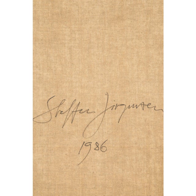 1980s Tre Trekanter i Konfiguration Oil Painting by Steffen Jørgensen, 1986 For Sale - Image 5 of 7