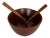 1957 Arthur Espenet Carpenter Teak Bowl With Utensils- 3 Pieces For Sale