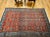 Vintage Malayer Rug, All Over Geometric Pattern, Handwoven Rust Red & Blue, 4’ X 6’ For Sale - Image 11 of 12