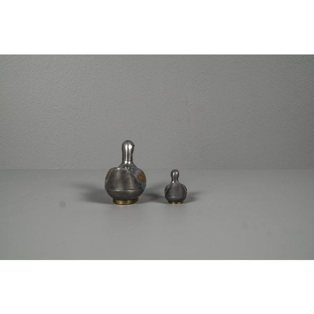 Ducks in Tin and Brass as Bowl with Lid, 1960s, Set of 2 For Sale - Image 11 of 13