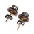 Late 19th Century Late 19th Century Pair of Victorian Old Mine Cut Diamond Rose Gold Silver Enamel Stud Earrings For Sale - Image 5 of 5