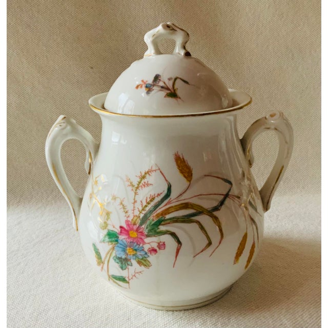 Antique French Limoges Covered Sugar Bowl - Mid-19th Century For Sale - Image 10 of 15