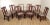 High Quality American Made Vintage Solid Mahogany Set of Eight Dining Chairs with Custom Upholstered Seats By Thomasville...